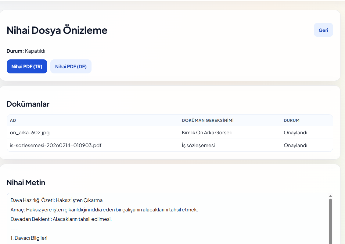 Kullanıcı Nihai Dosya